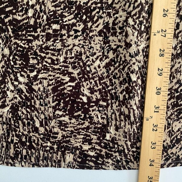 Catherines Half Zip Pullover Tunic Size 3X Black Tan Stretch Blouse - Picture 9 of 10